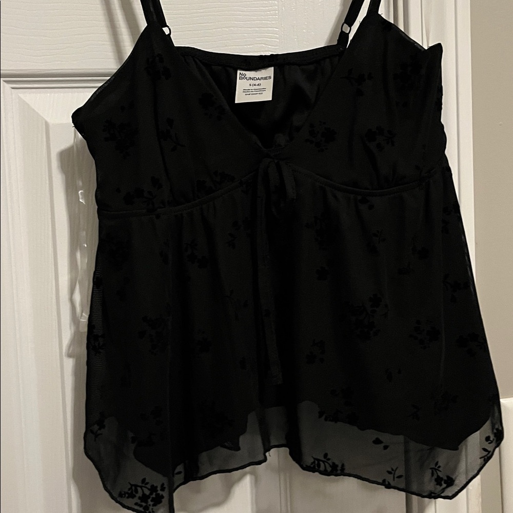 NWT No Boundaries Black Spaghetti Strap Top